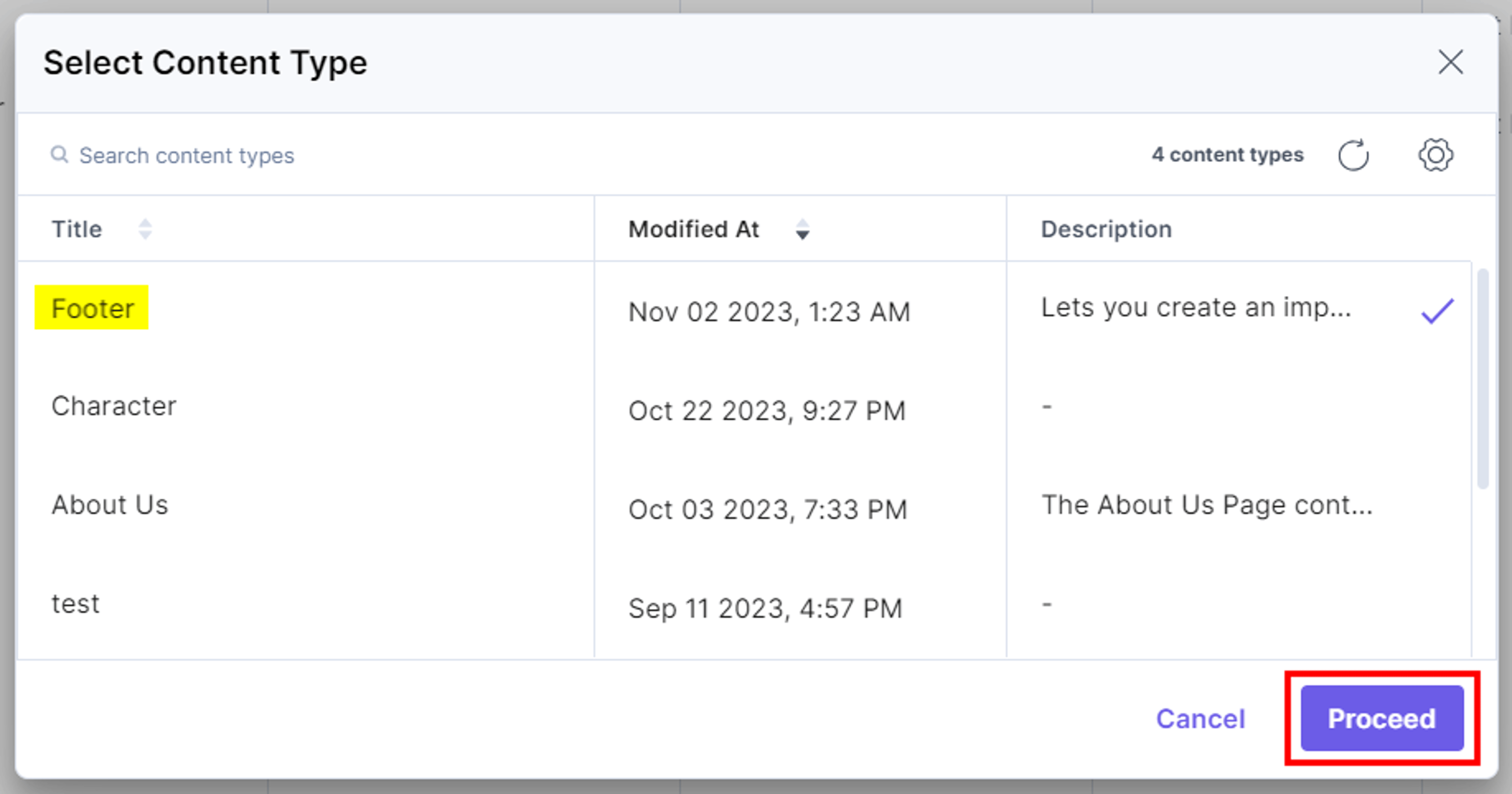 How_to_import_content_models_-_Create_an_entry_for_Footer_content_type