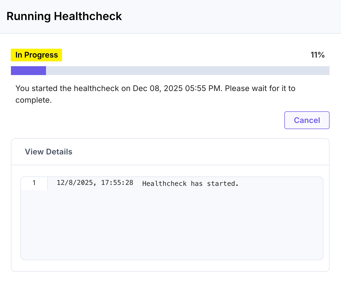 Healthcheck-Running-Status-Progress-Bar