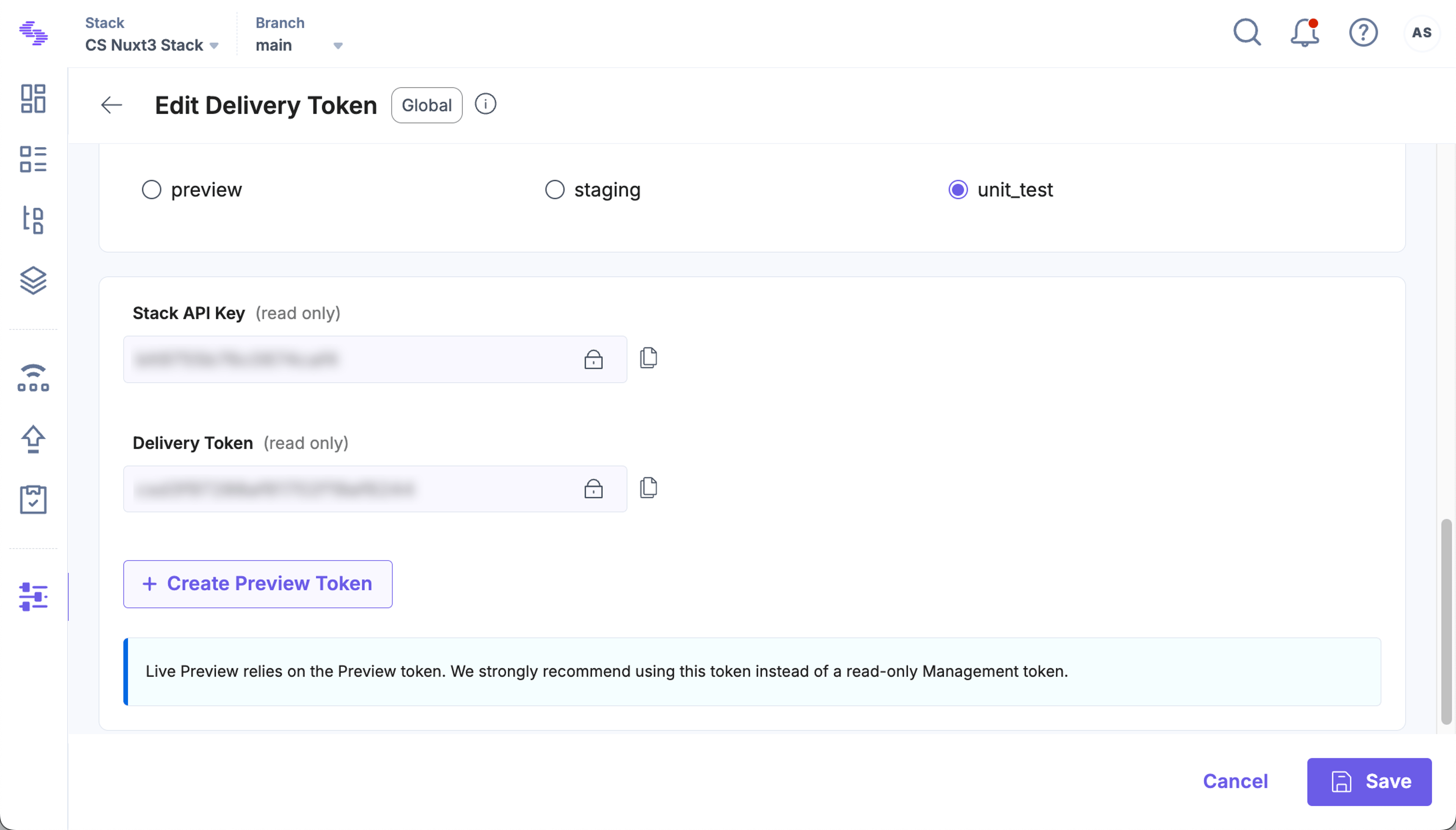 Save Token Changes