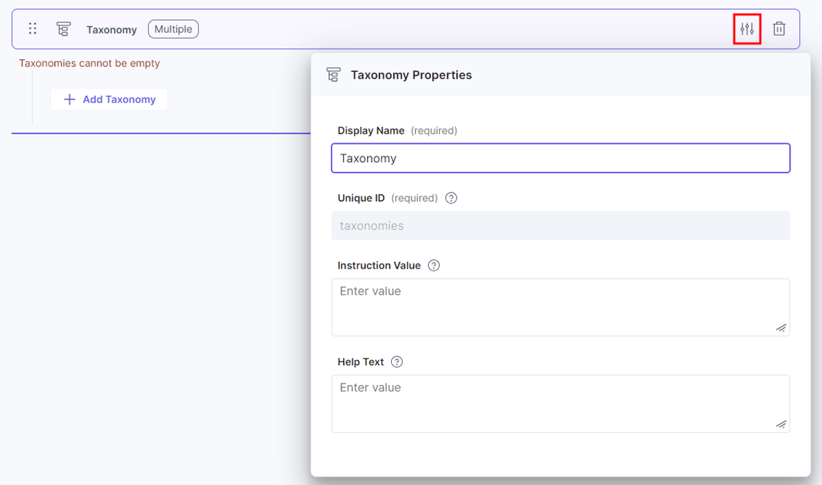 Add Taxonomy to Content Type | Contentstack