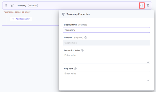 Add Taxonomy to Content Type | Contentstack