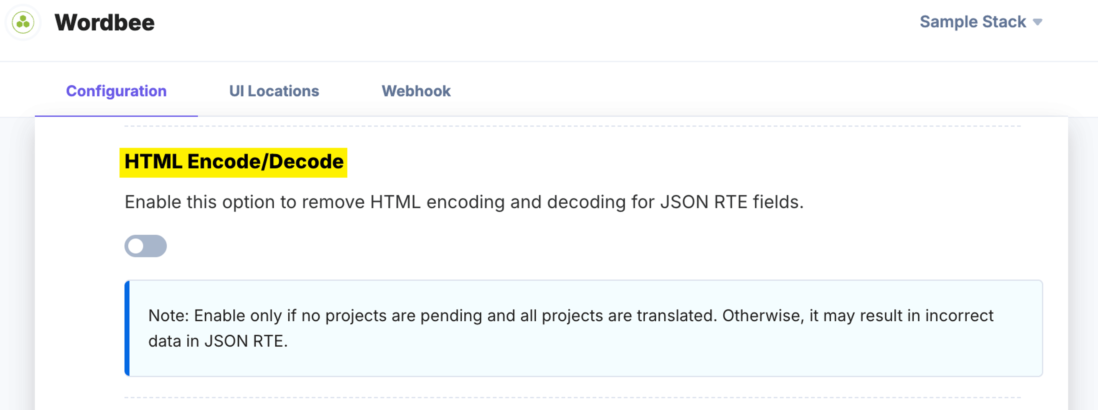 17-a-Wordbee-Configuration-Additional-Settings-HTML-Encode-Decode