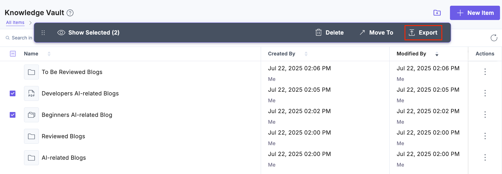 5-Knowledge-Vault-Item-Export-From-Toolbar