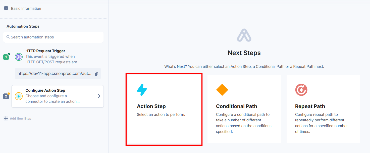Select-Action-Step