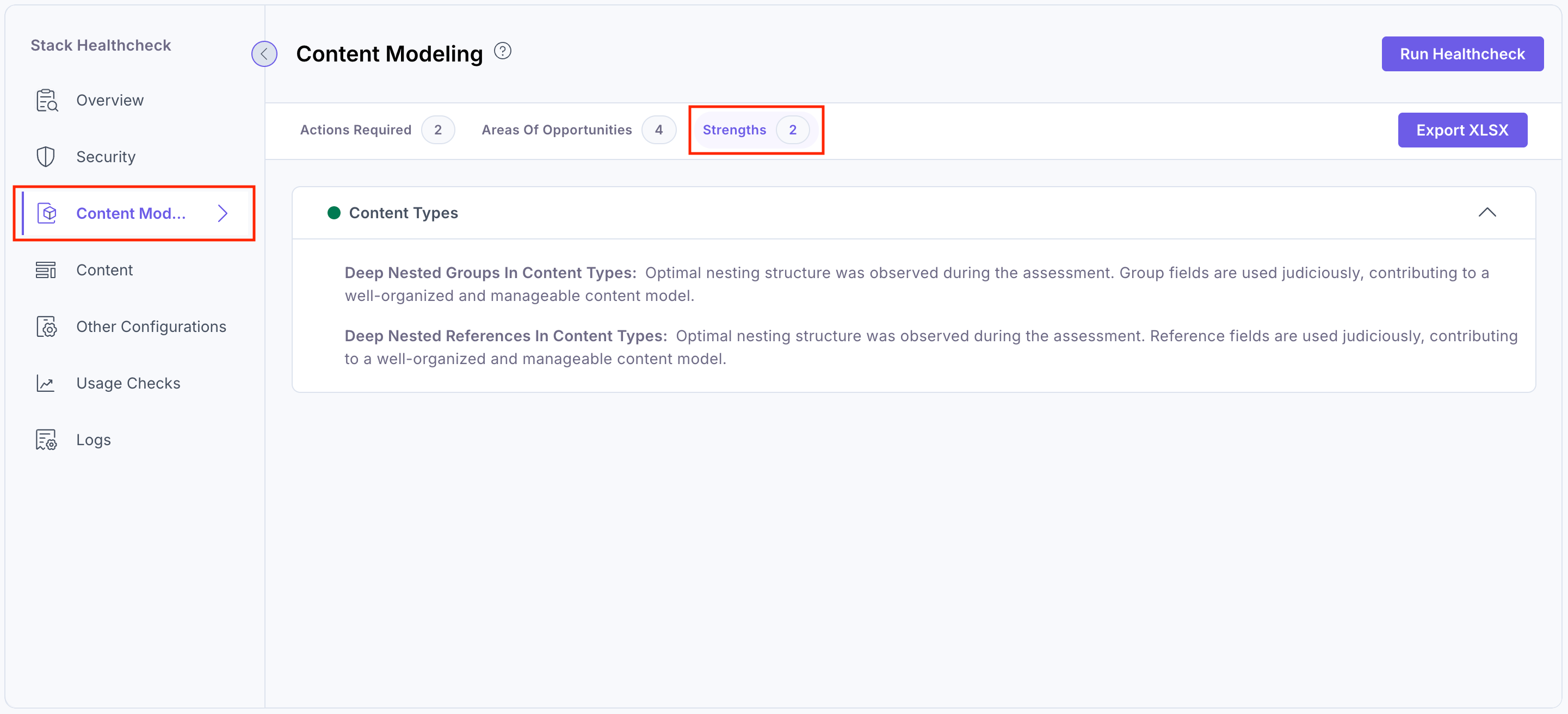 Healthcheck-Content-Modeling-Strengths