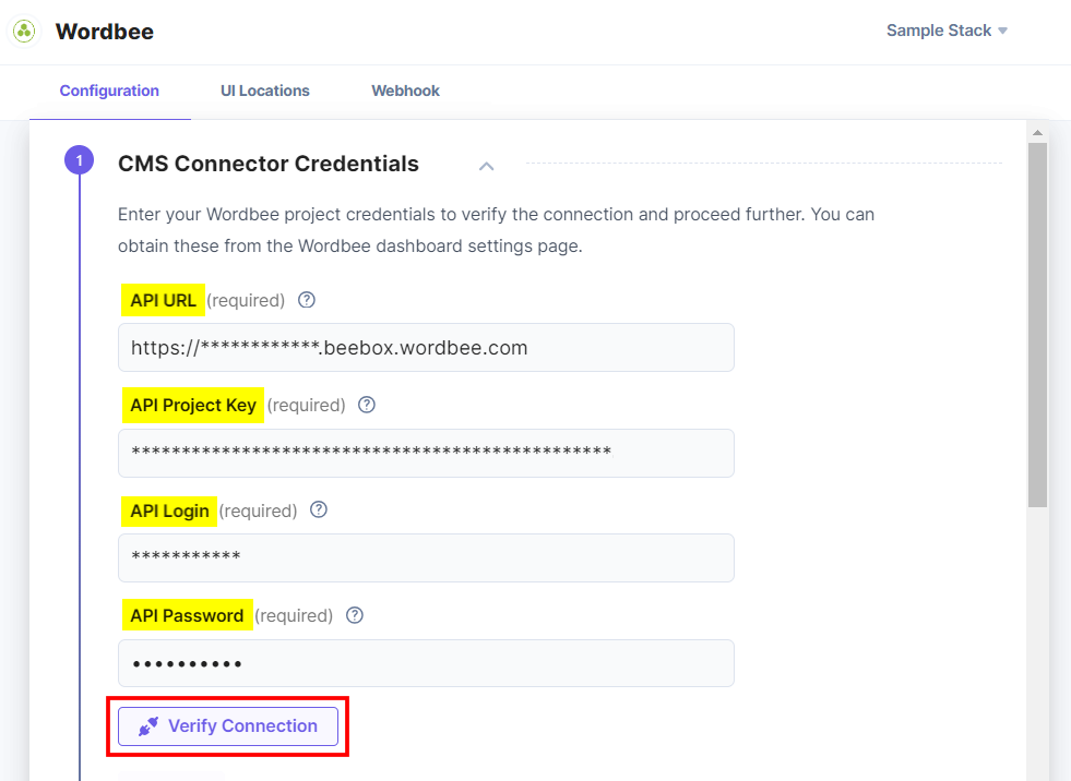 Wordbee-Config-CMS-Connector-Credentials
