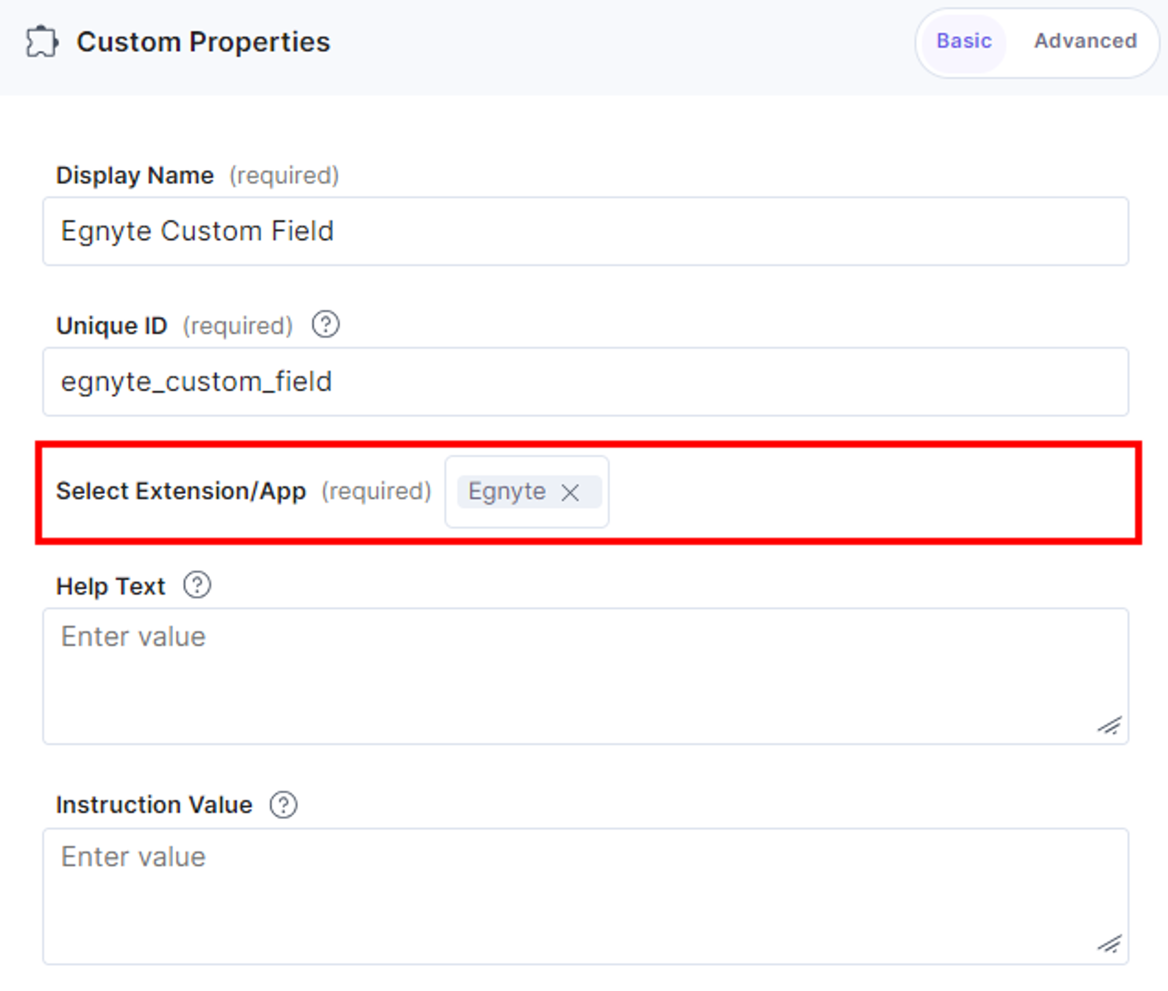 Egnyte-Custom-Field-Added-App