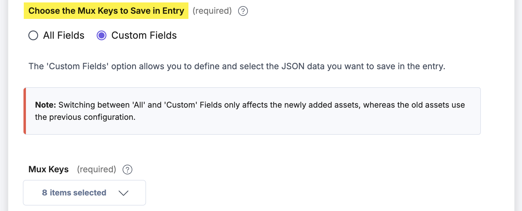 Mux-Configuration-Save-In-Entry