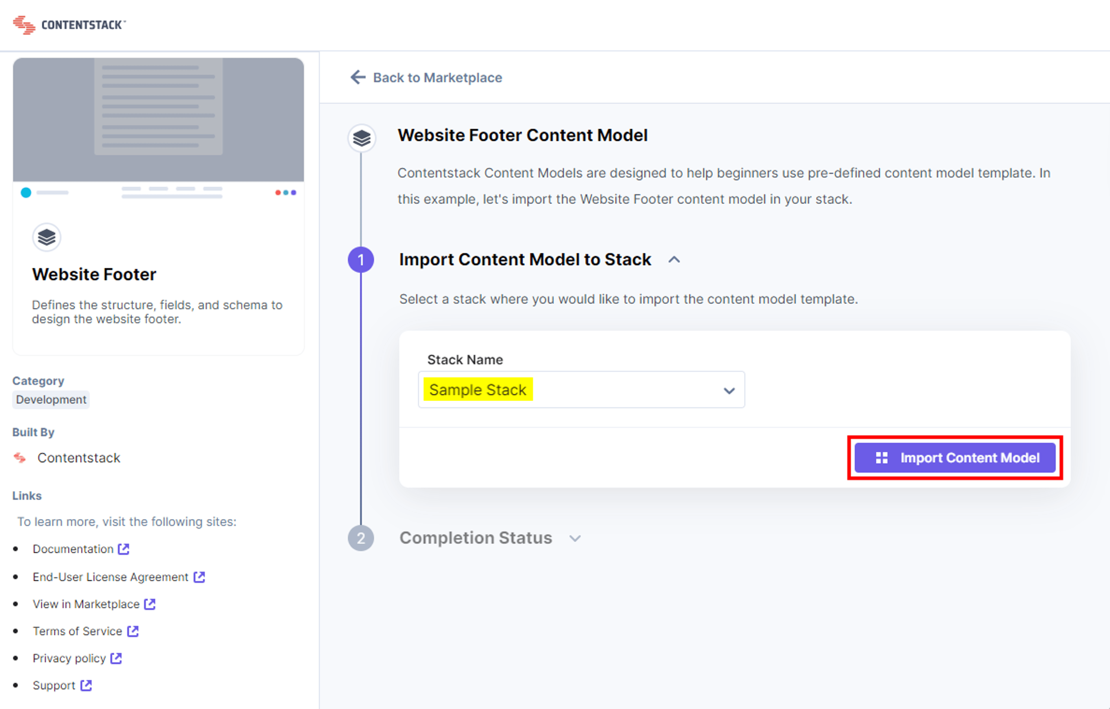 How_to_import_content_models_-_Select_a_stack_for_import