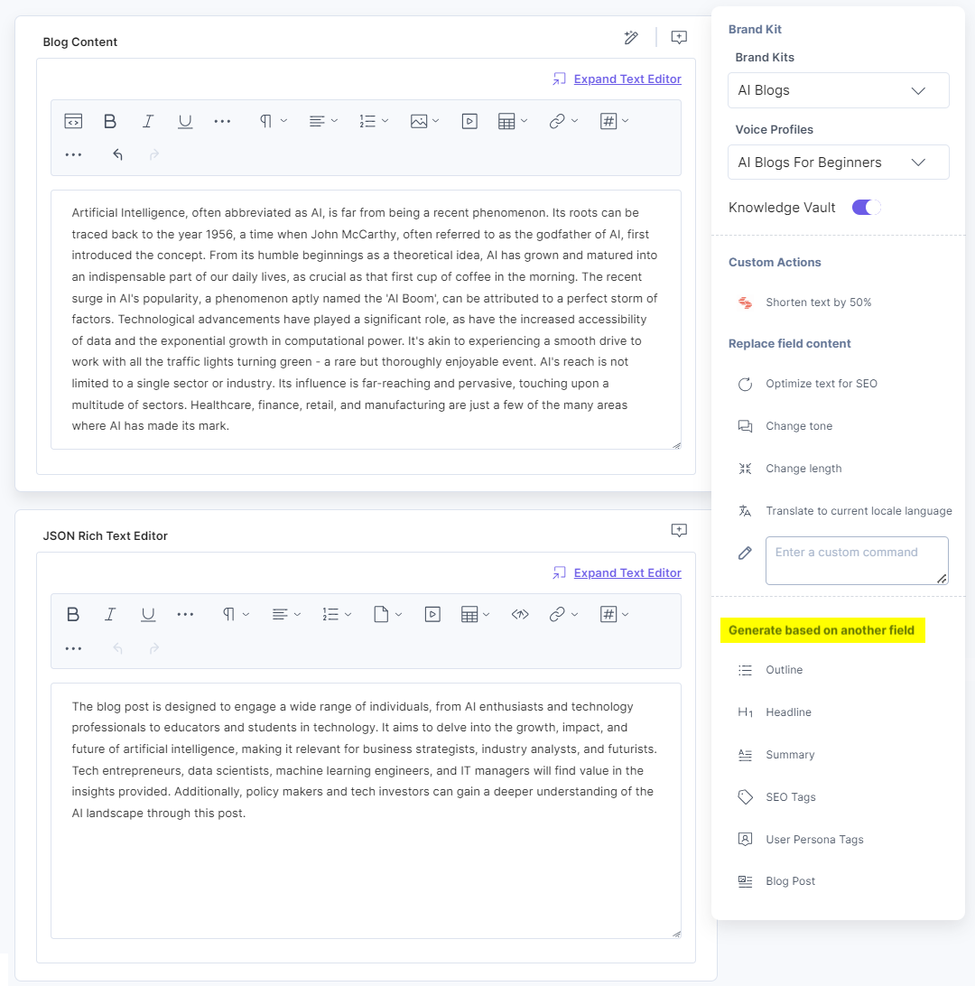34-AI-Assistant-with-Brand-Kit-Generate-Based-on-Another-Field