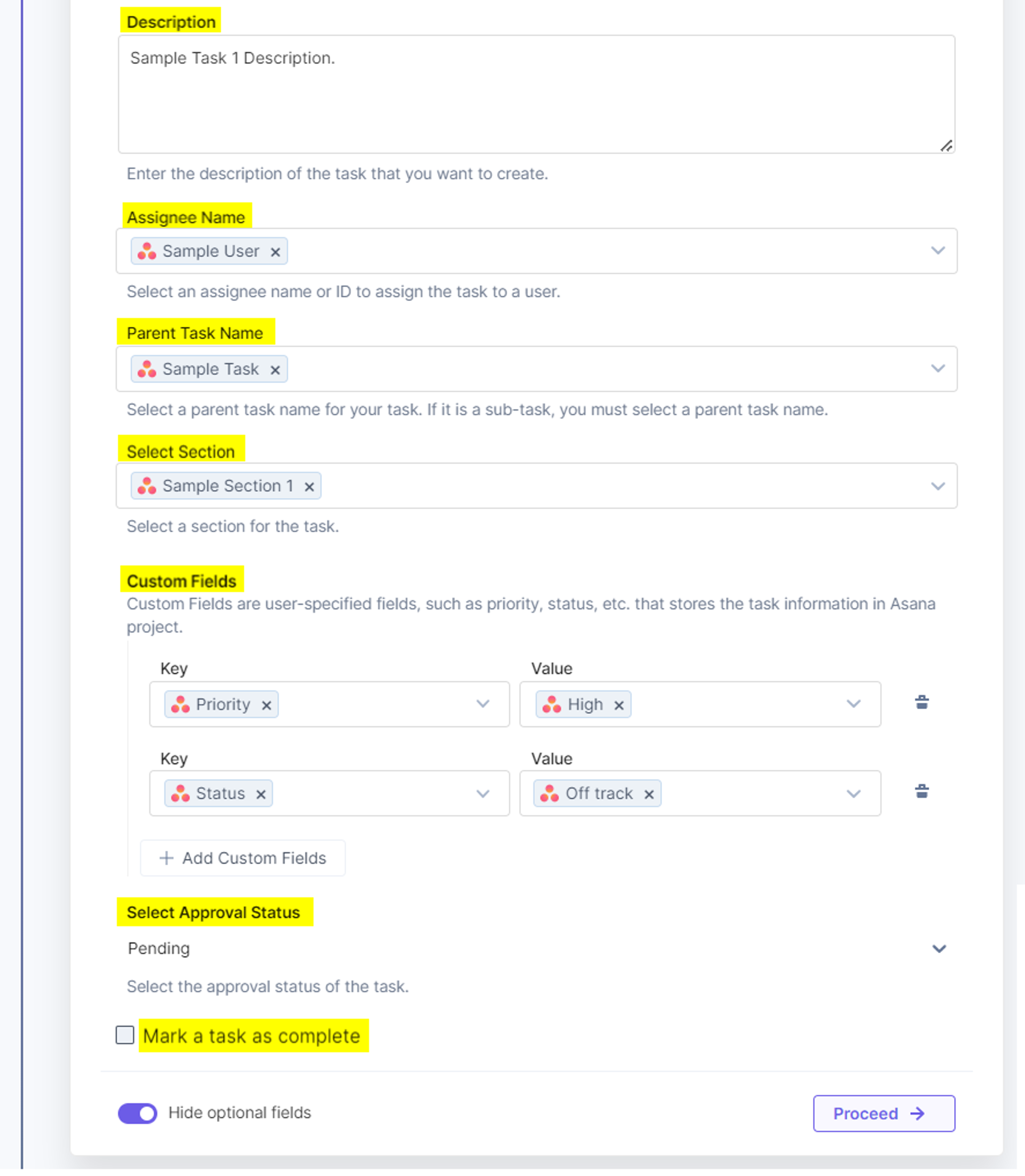 Asana-Create-A-Task-Configure-Action-With-Optional-Fields