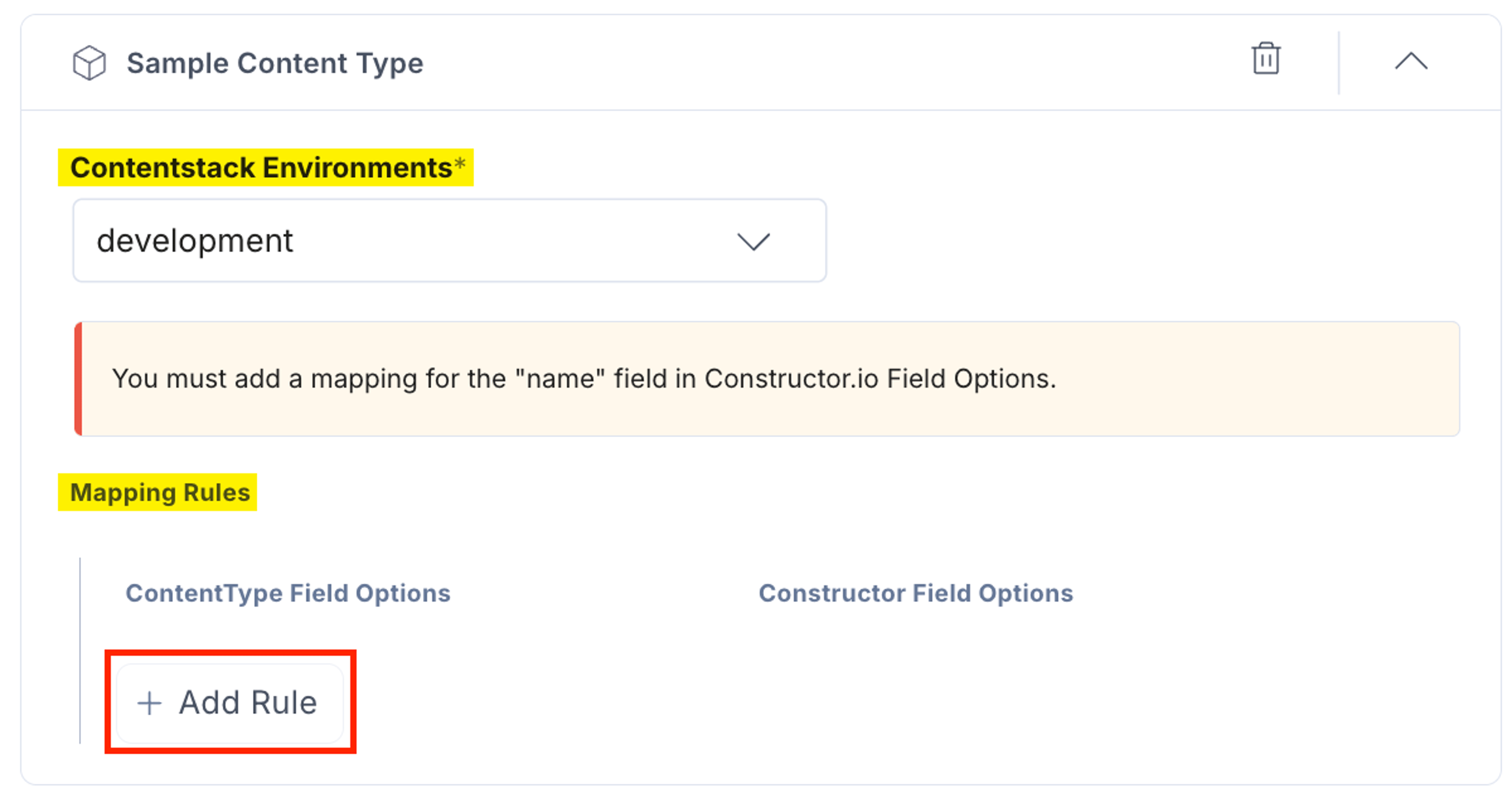 Constructor-Configuration-Add-Environment-Add-Rule