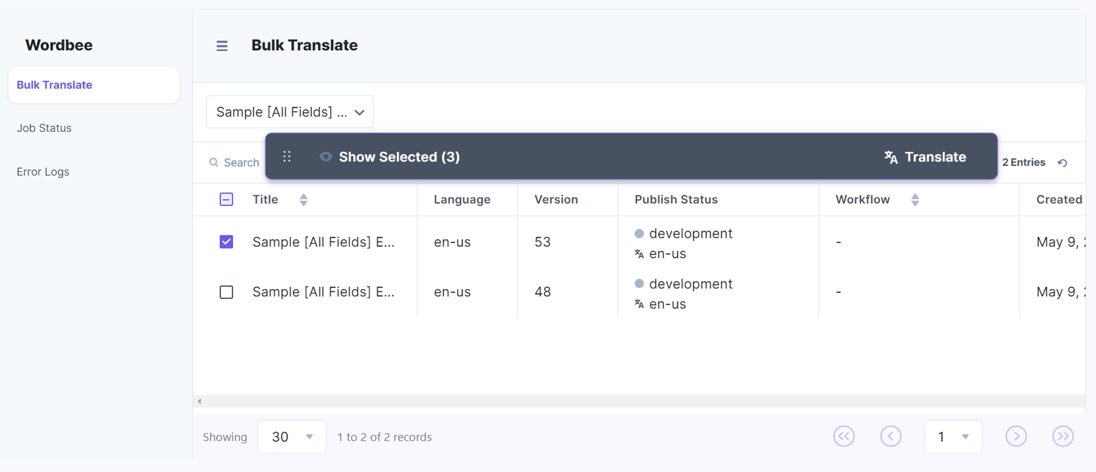 Wordbee-Select-Entries-From-Content-Type-2