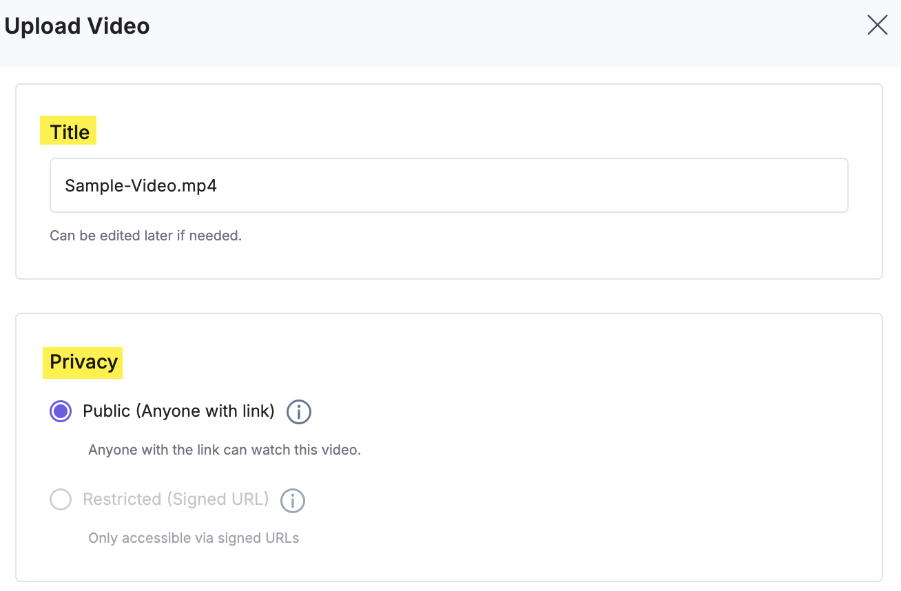 Mux-Custom-Field-Upload-Video-Title-And-Privacy