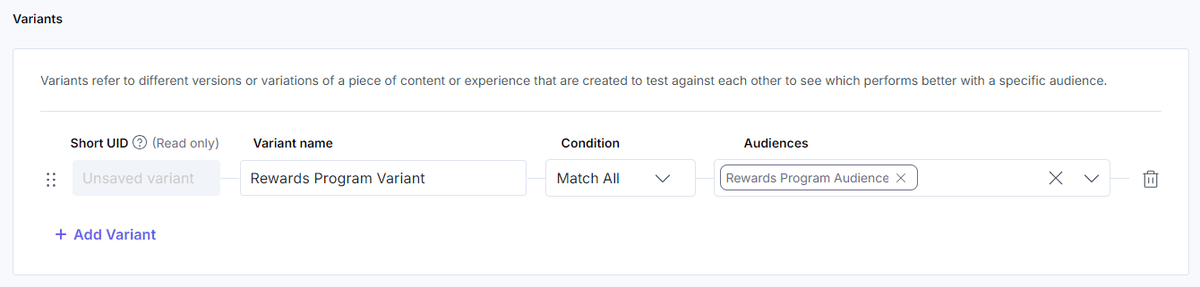 Create a Segmented Experience | Contentstack
