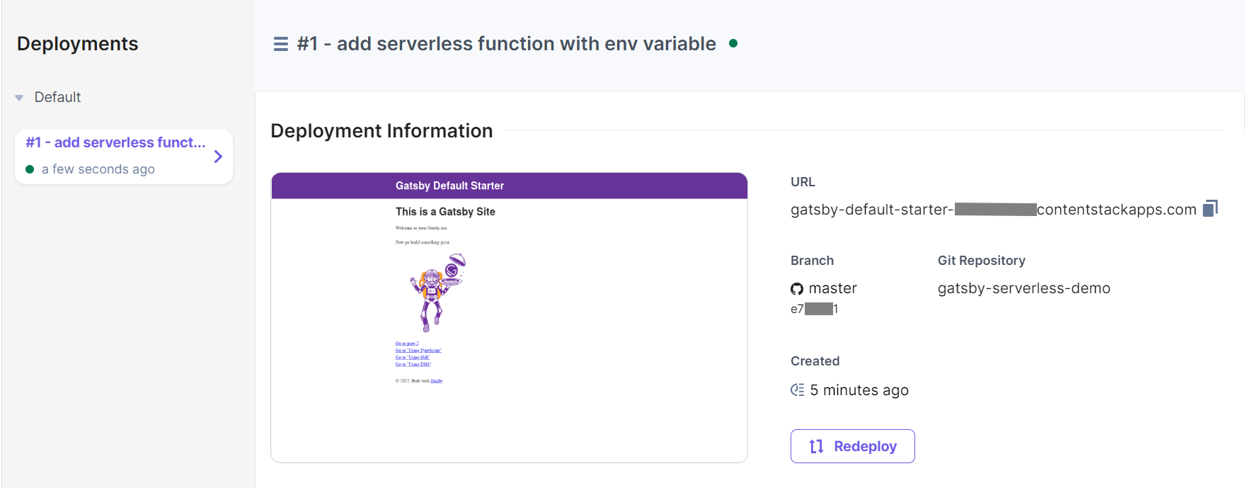 Deploy A Gatsby Site | Contentstack