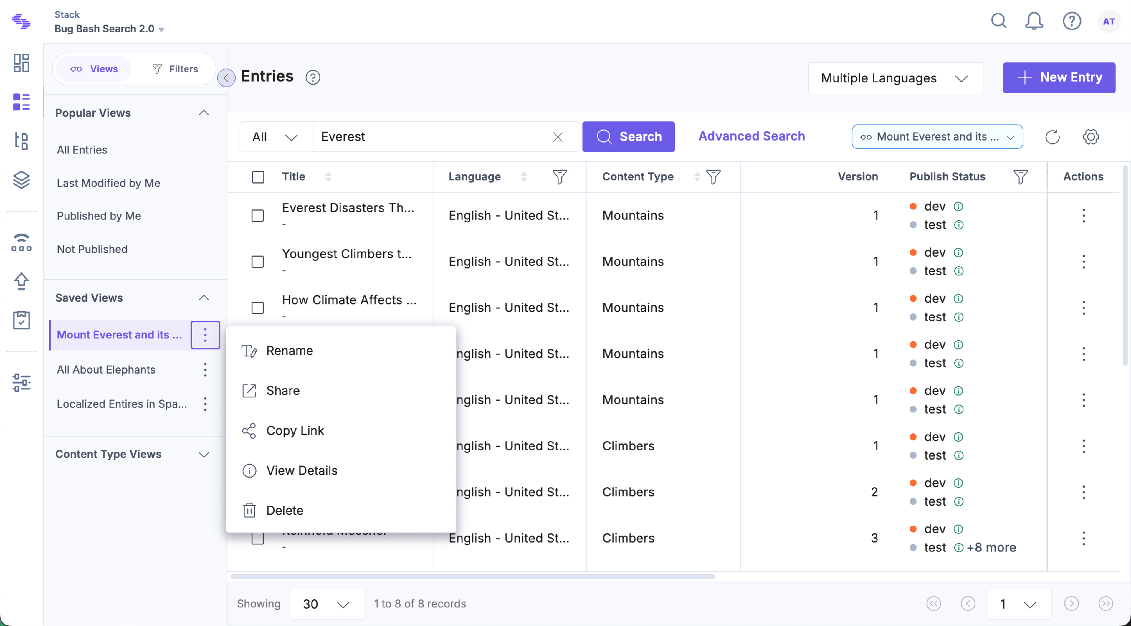 3. Delete A Saved View