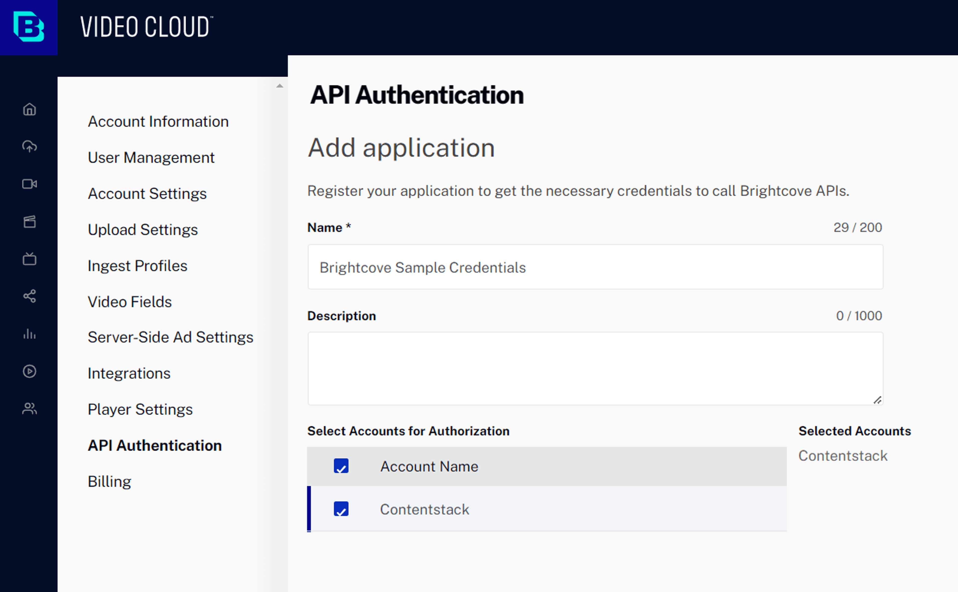 Brightcove-Sample-Credentials