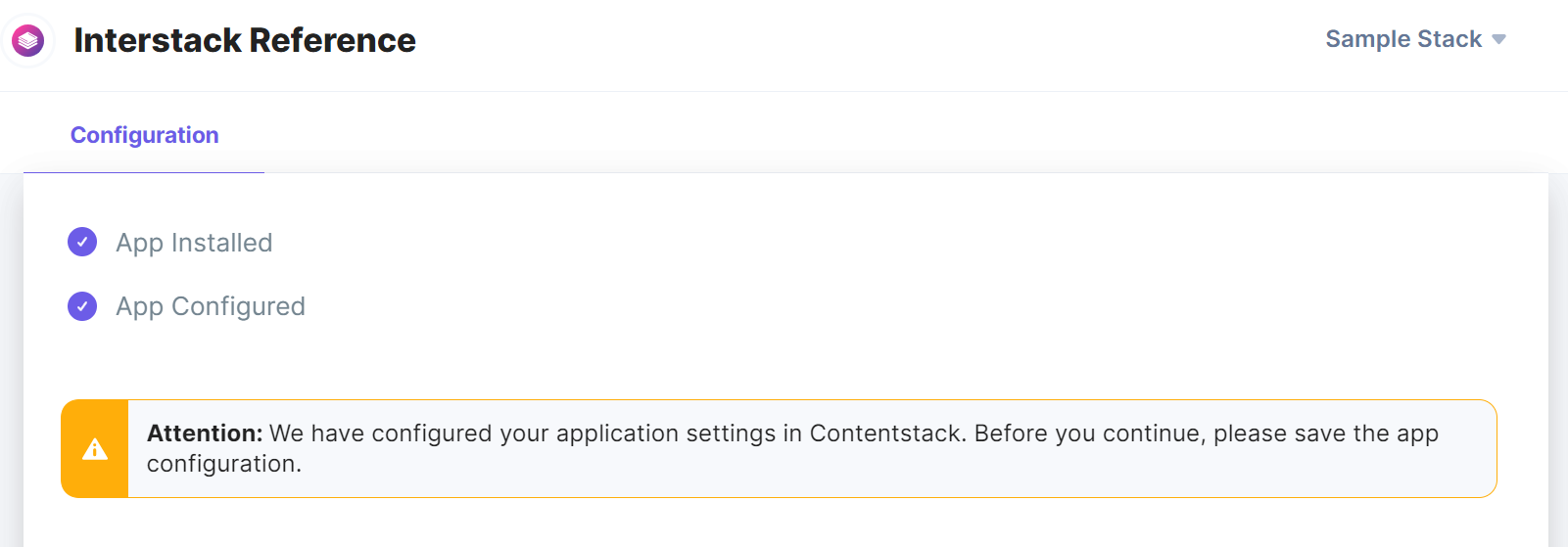 Interstack-Reference-Config