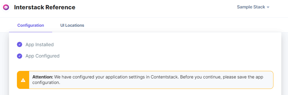 Interstack-Reference-Configuration