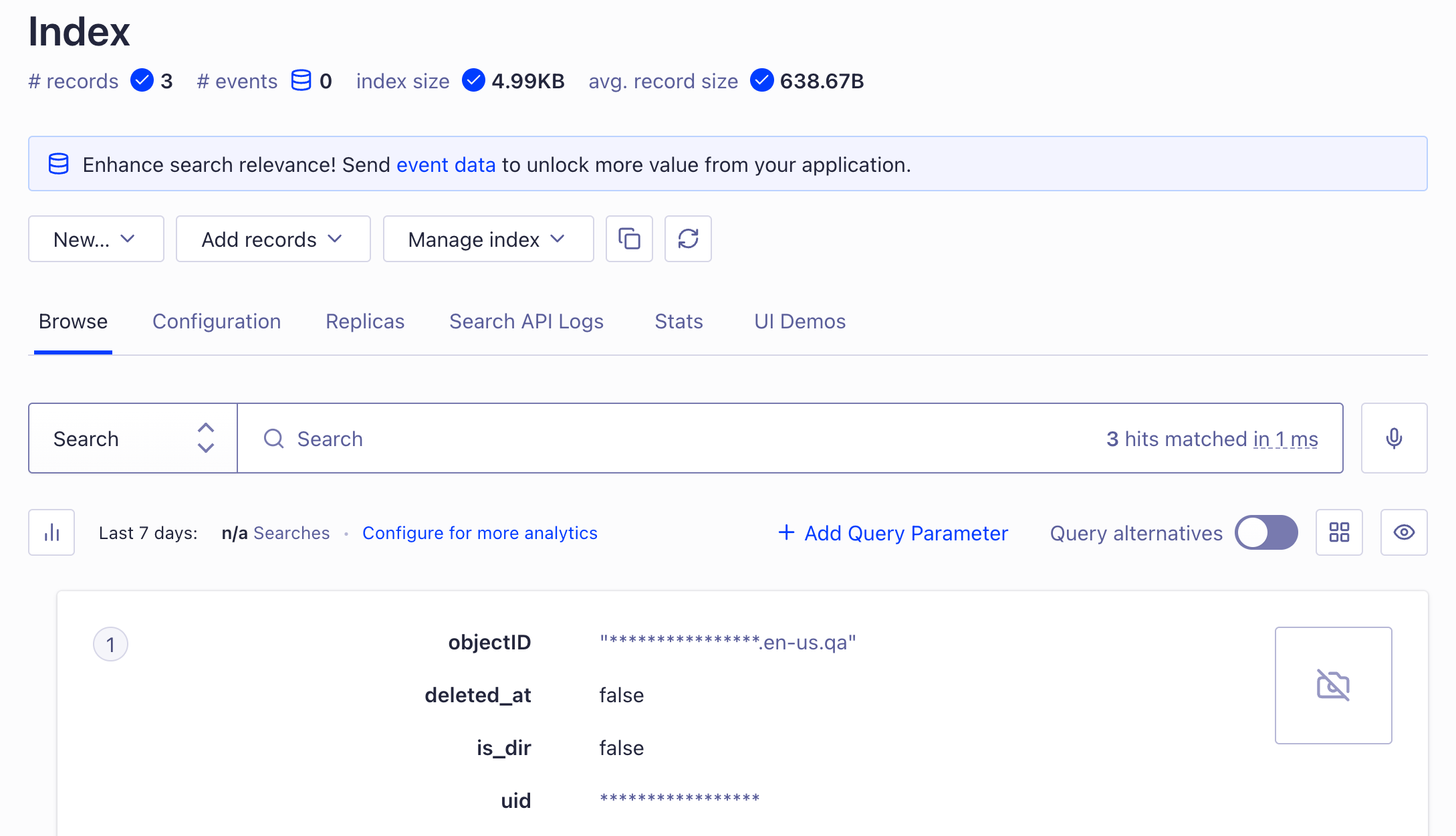 Algolia-Account