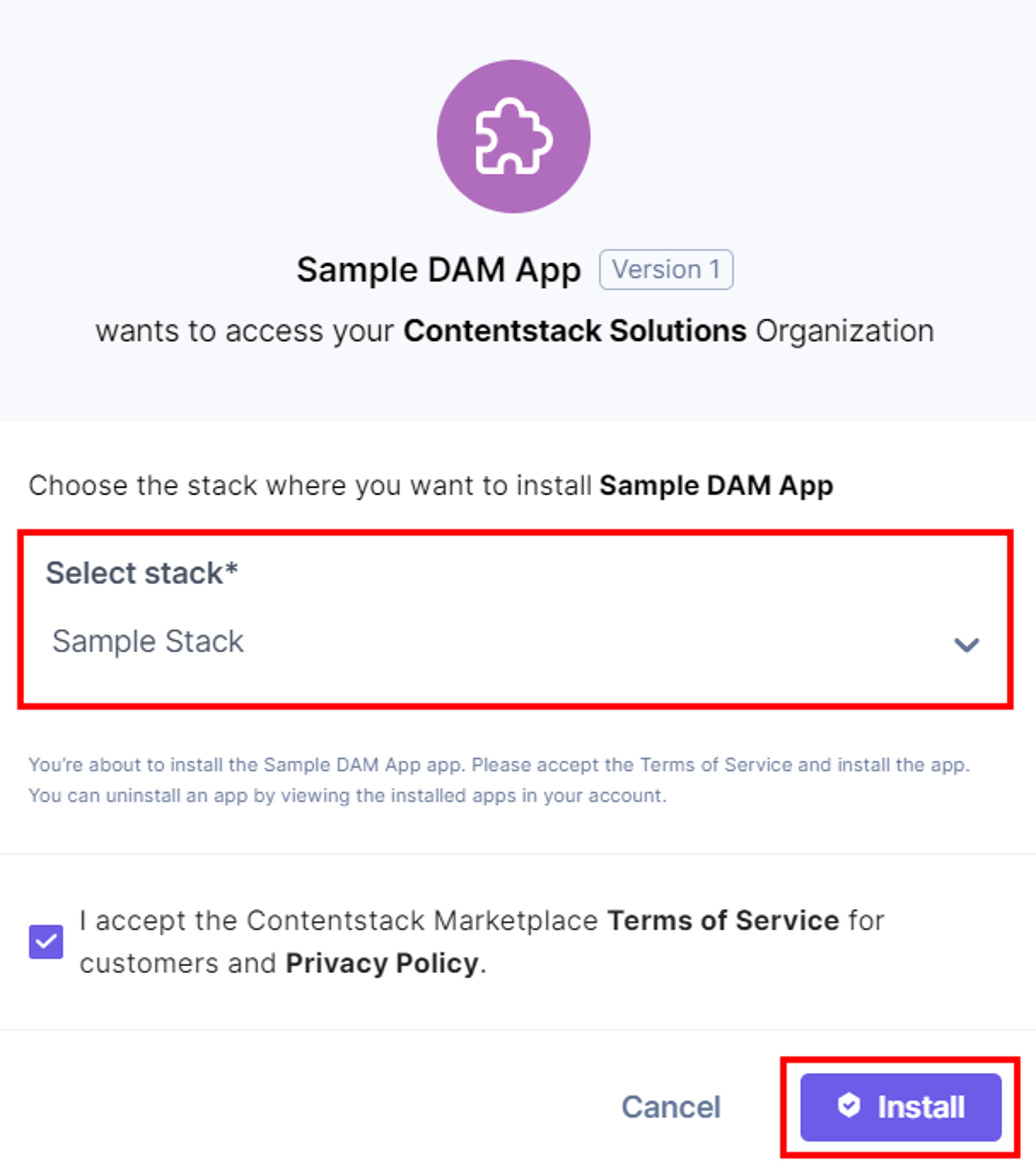 DAM-Biolerplate-Install-Sample-DAM-App
