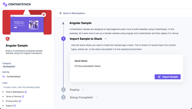 Import a Prebuilt Stack | Contentstack