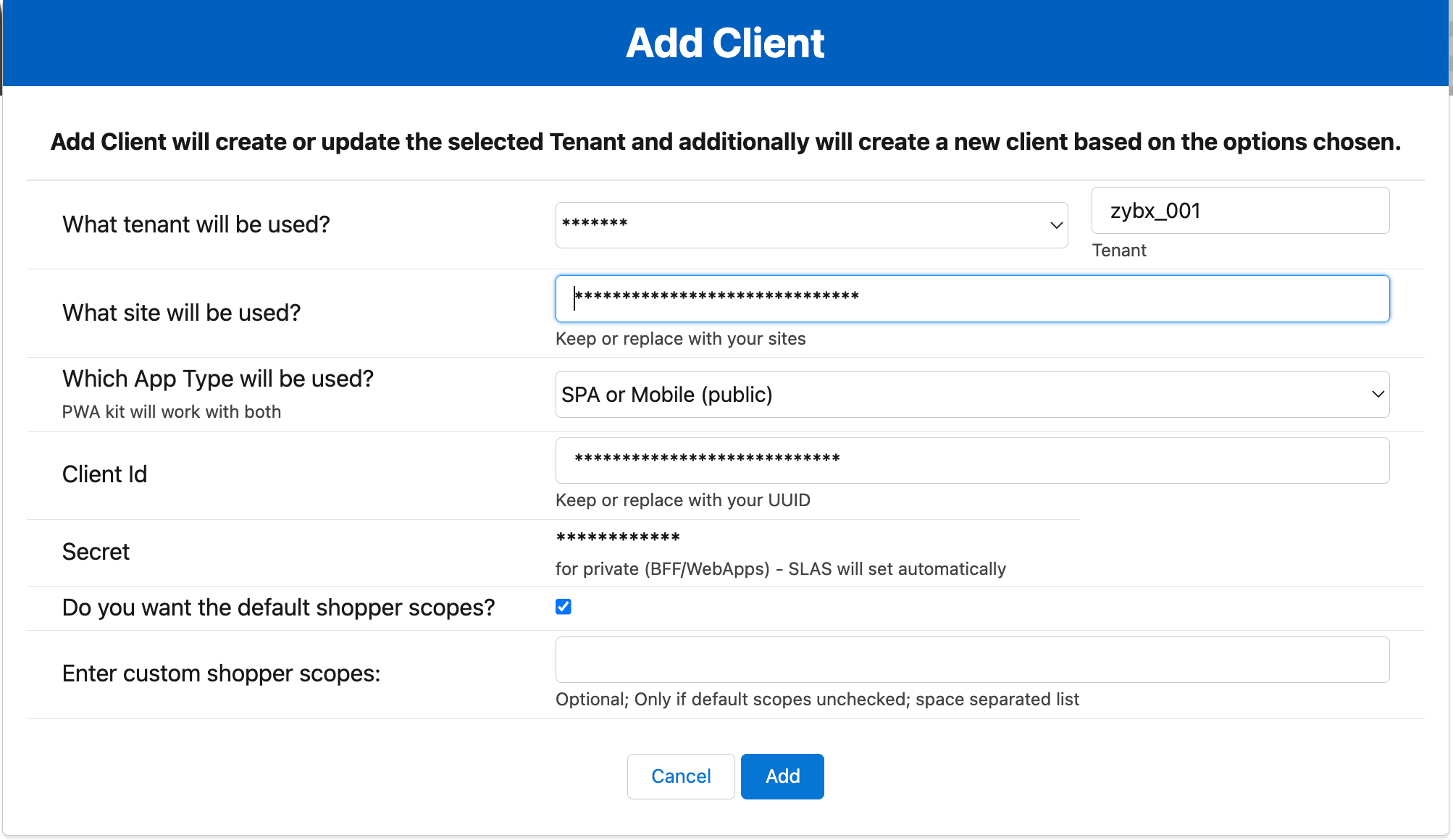 Salesforce-Commerce-Credentials-Add-Client-Info