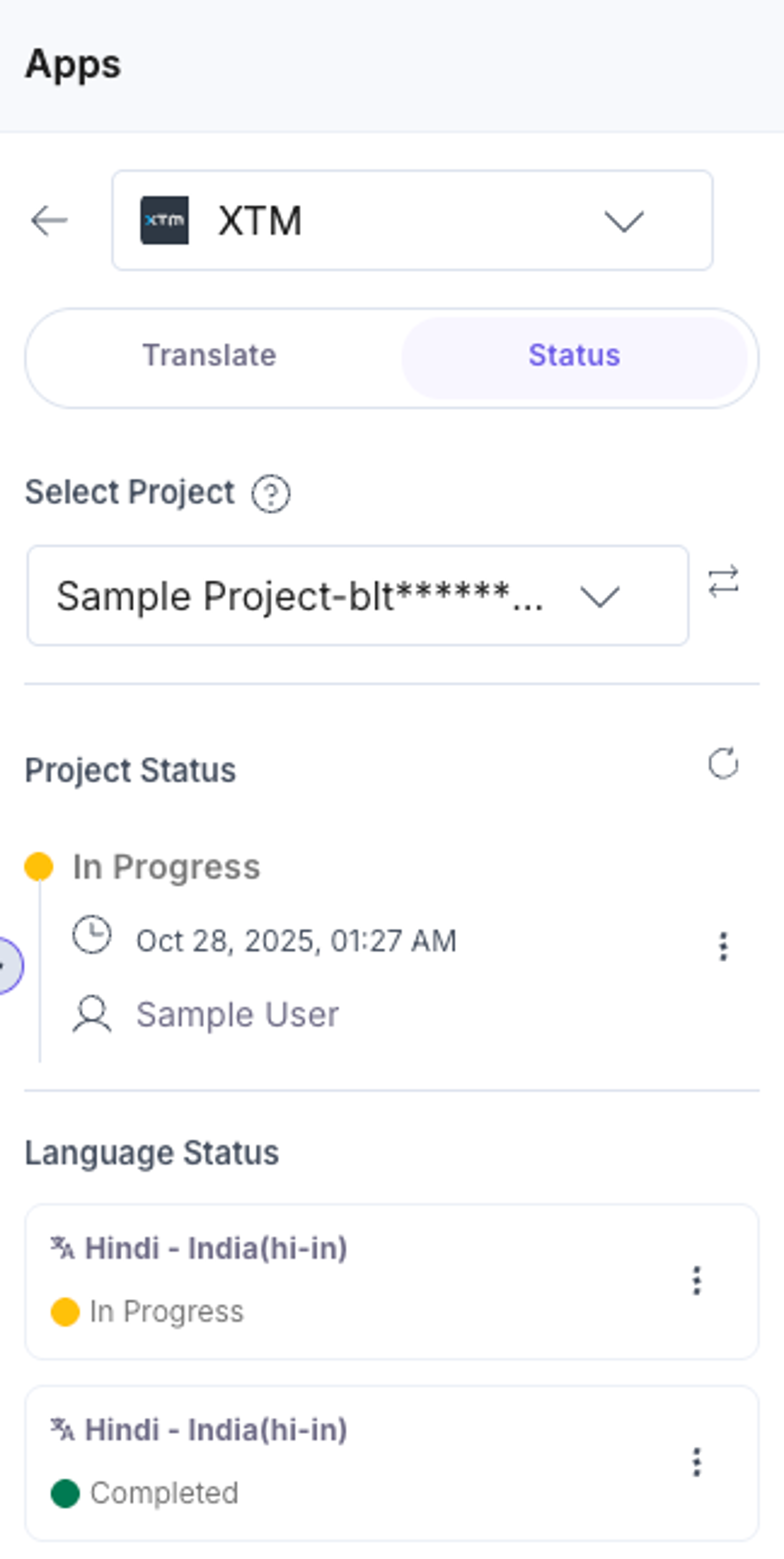 XTM-Sidebar-Status