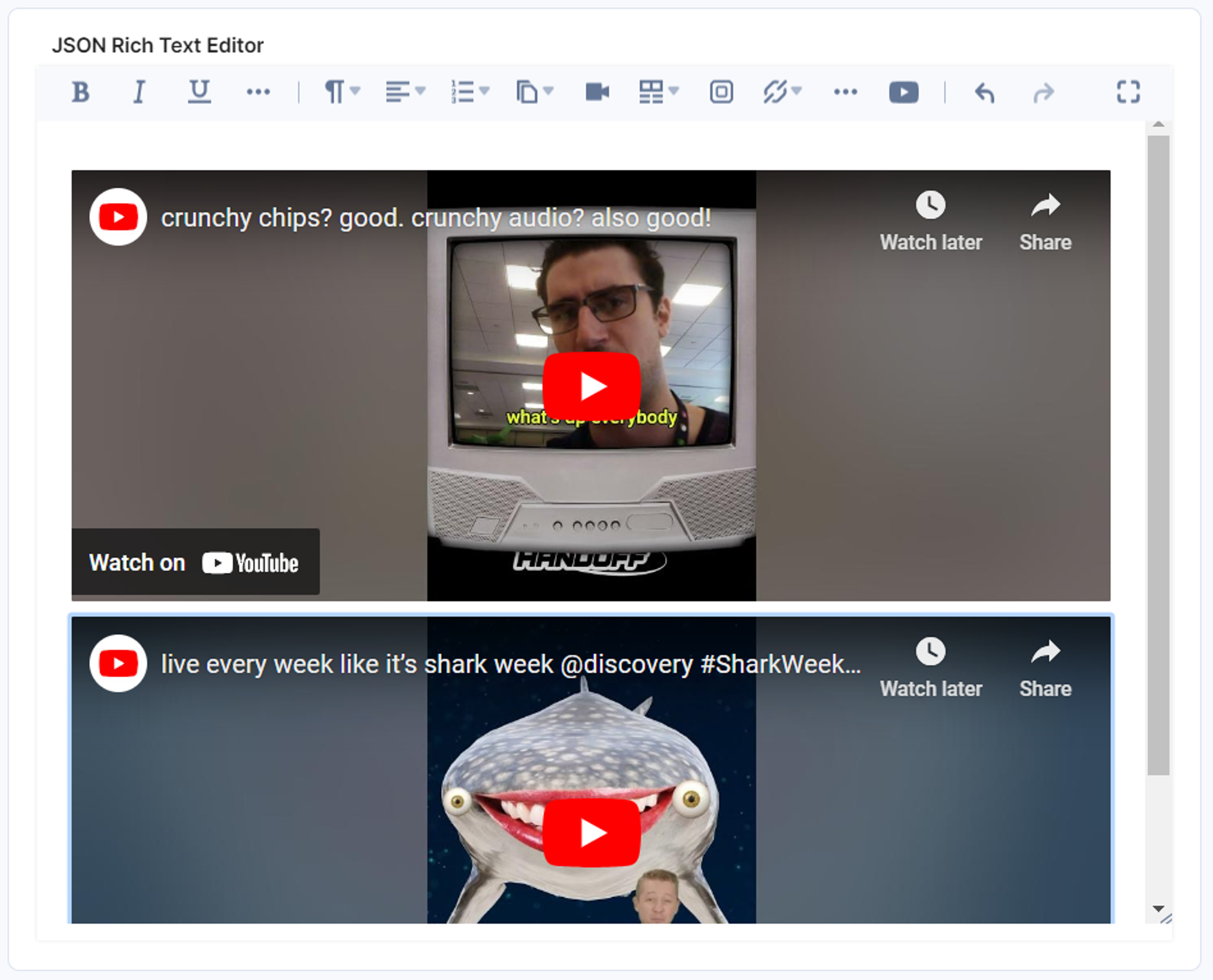 YouTube-JSONRTE-Added-Videos
