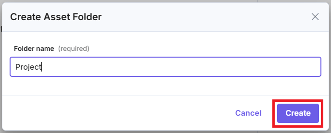 Create an Asset Folder | Contentstack