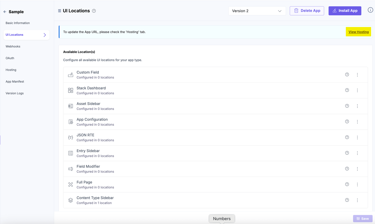 Dashboard Location | Contentstack