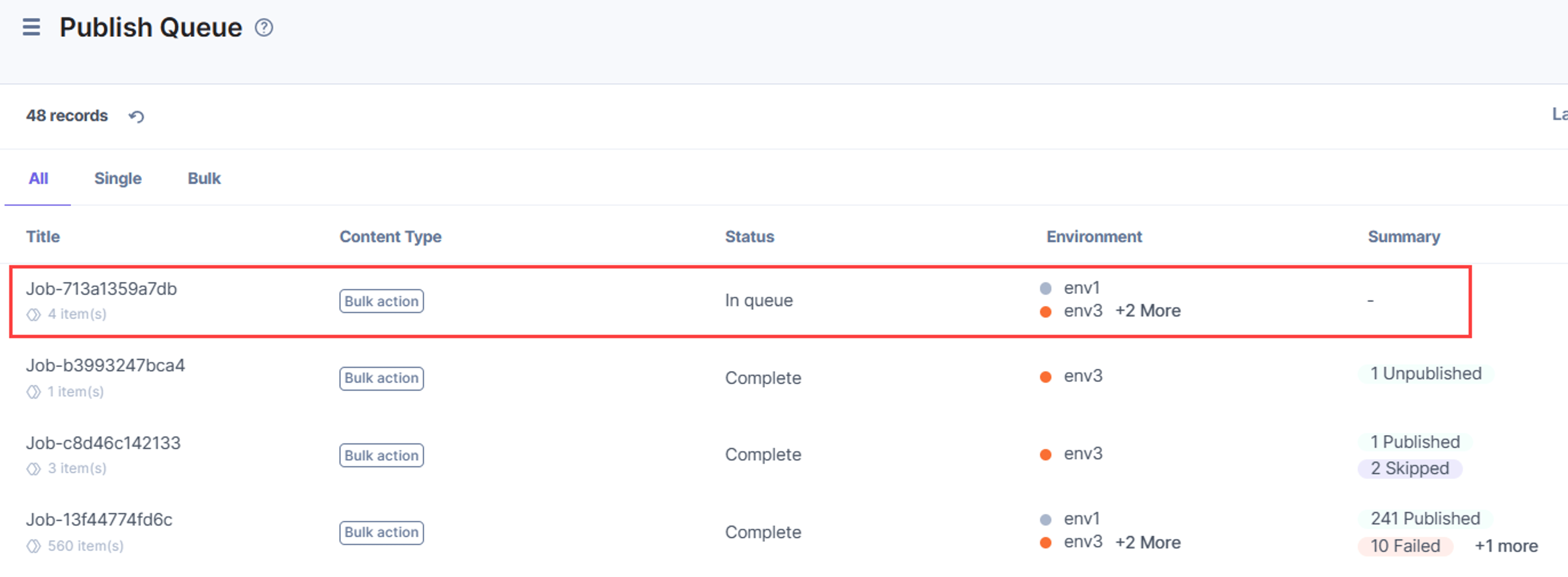 publish-job-in-queue-status