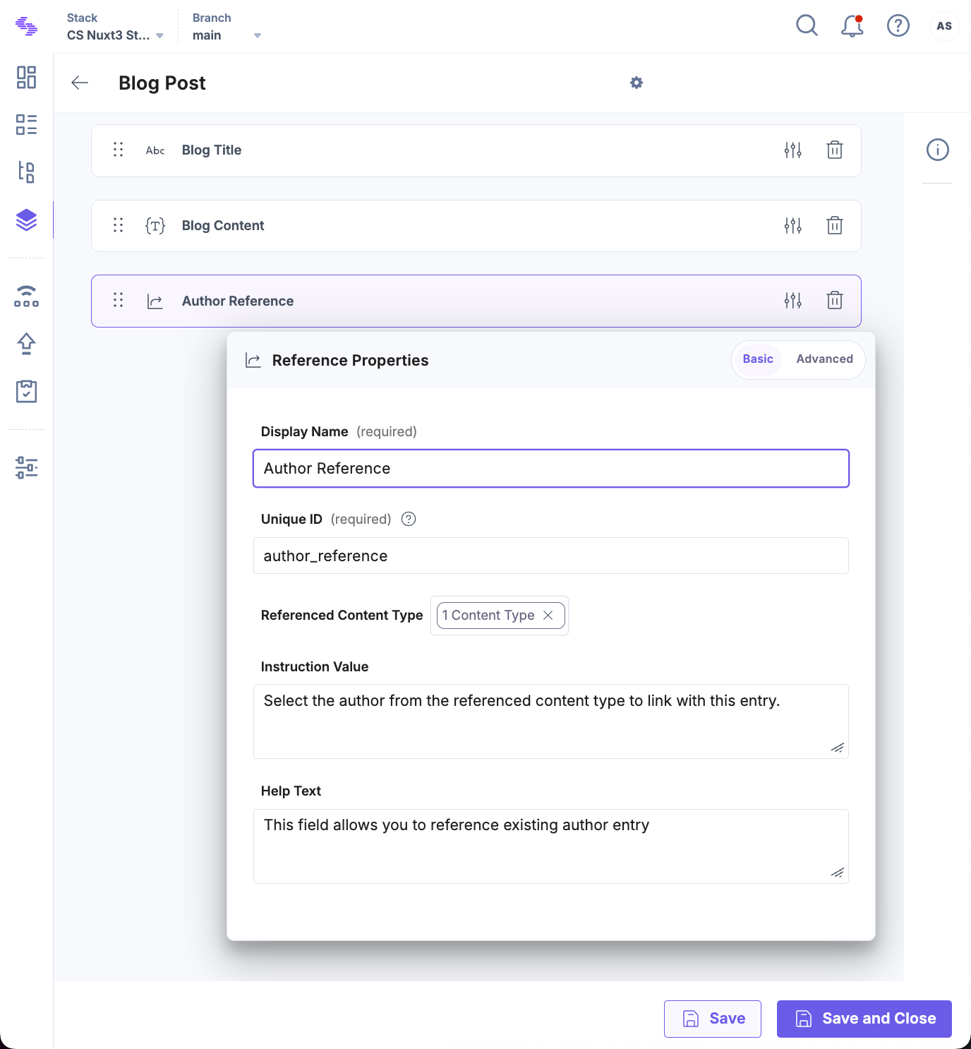 Adding Reference Field