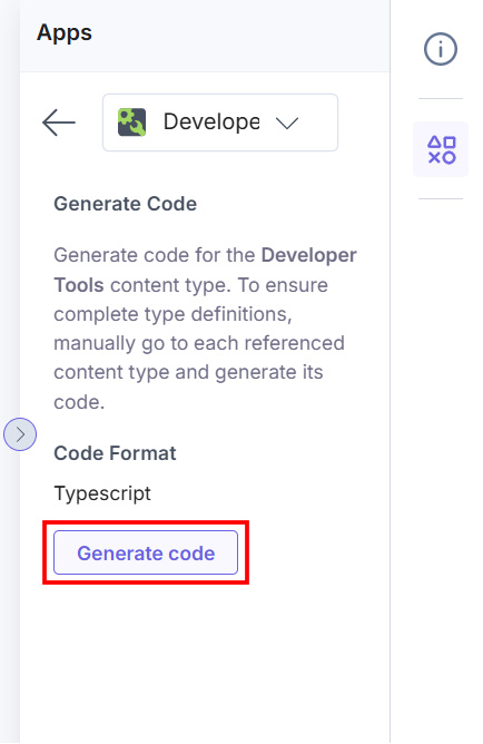 Developer-Tools-Content-Type-Generate-Code