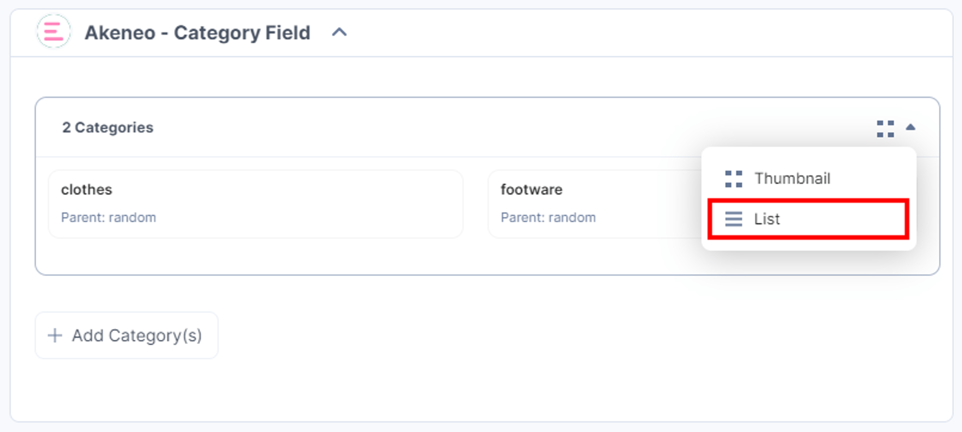 Akeneo-Categories-View-Options
