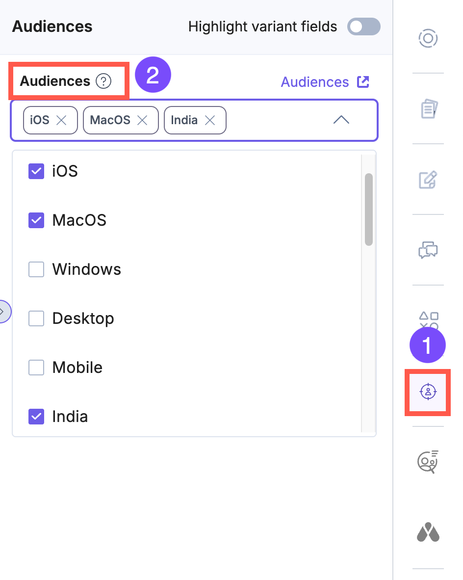 Descriptive view of the interface element