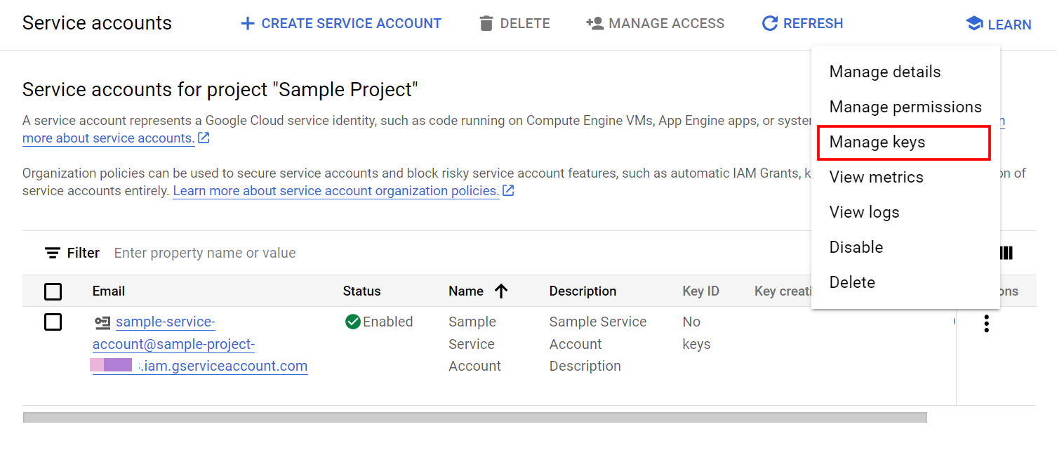 Google-Analytics-Service-Account-Manage-Keys