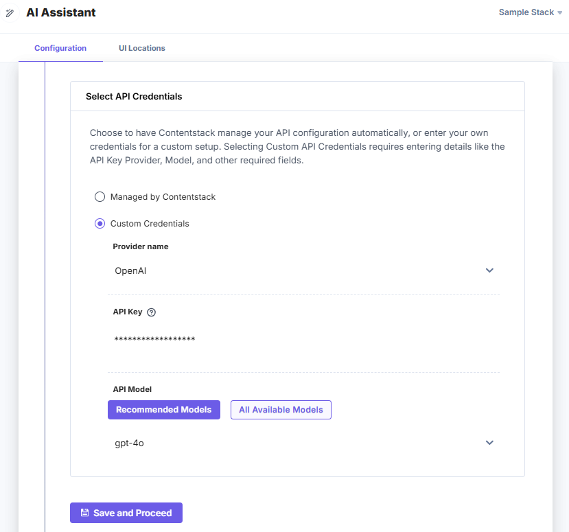 AI-Assistant-Configuration-Custom-Credentials-API-Model