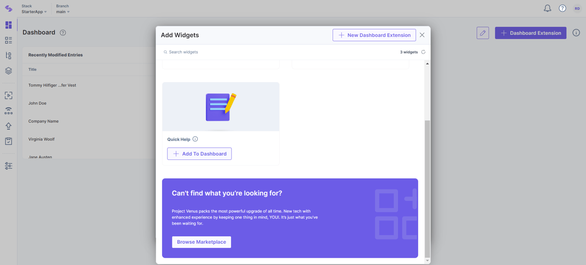 Customize Your Dashboard View