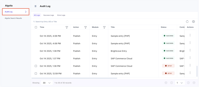 Algolia-Full-Page-Audit-Log