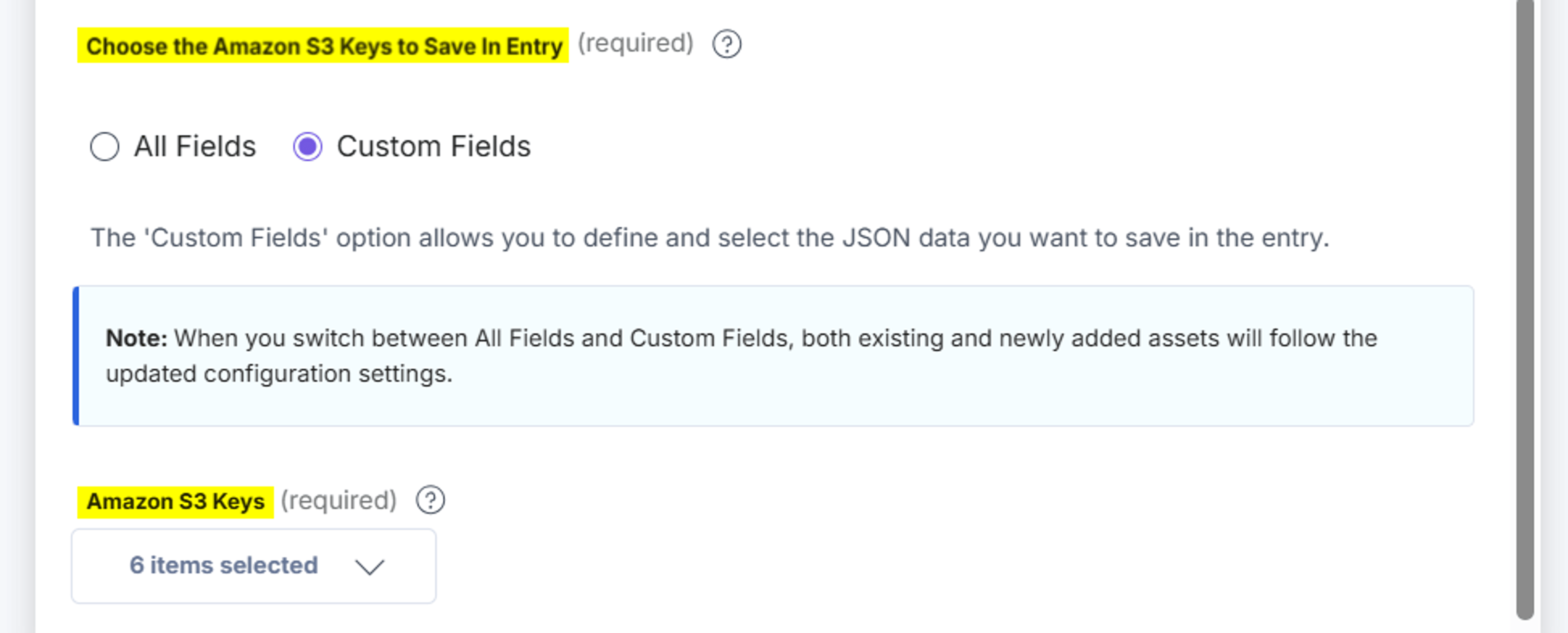 Amazon-S3-Save-In-Entry