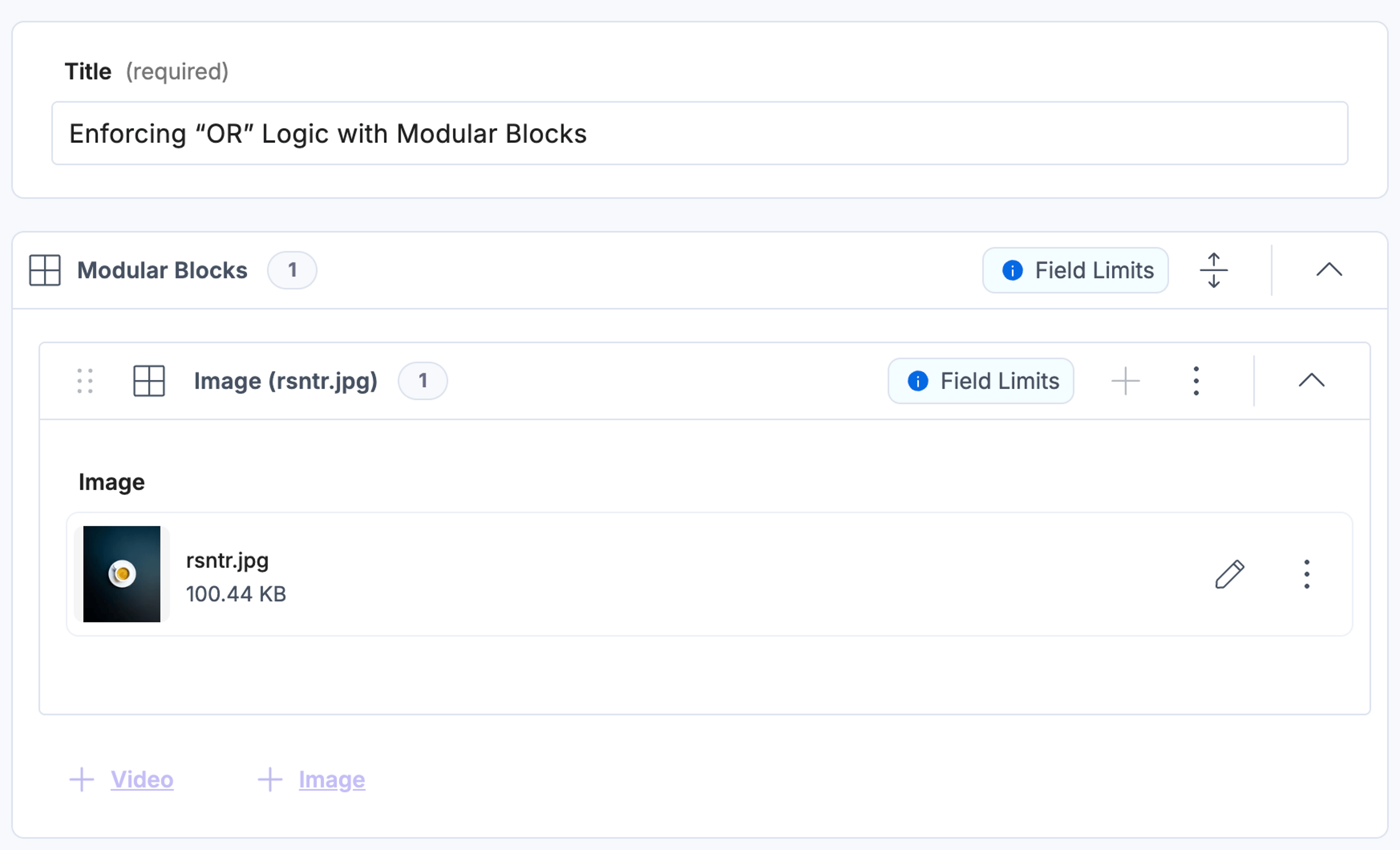Minimum and Maximum Limits | Contentstack