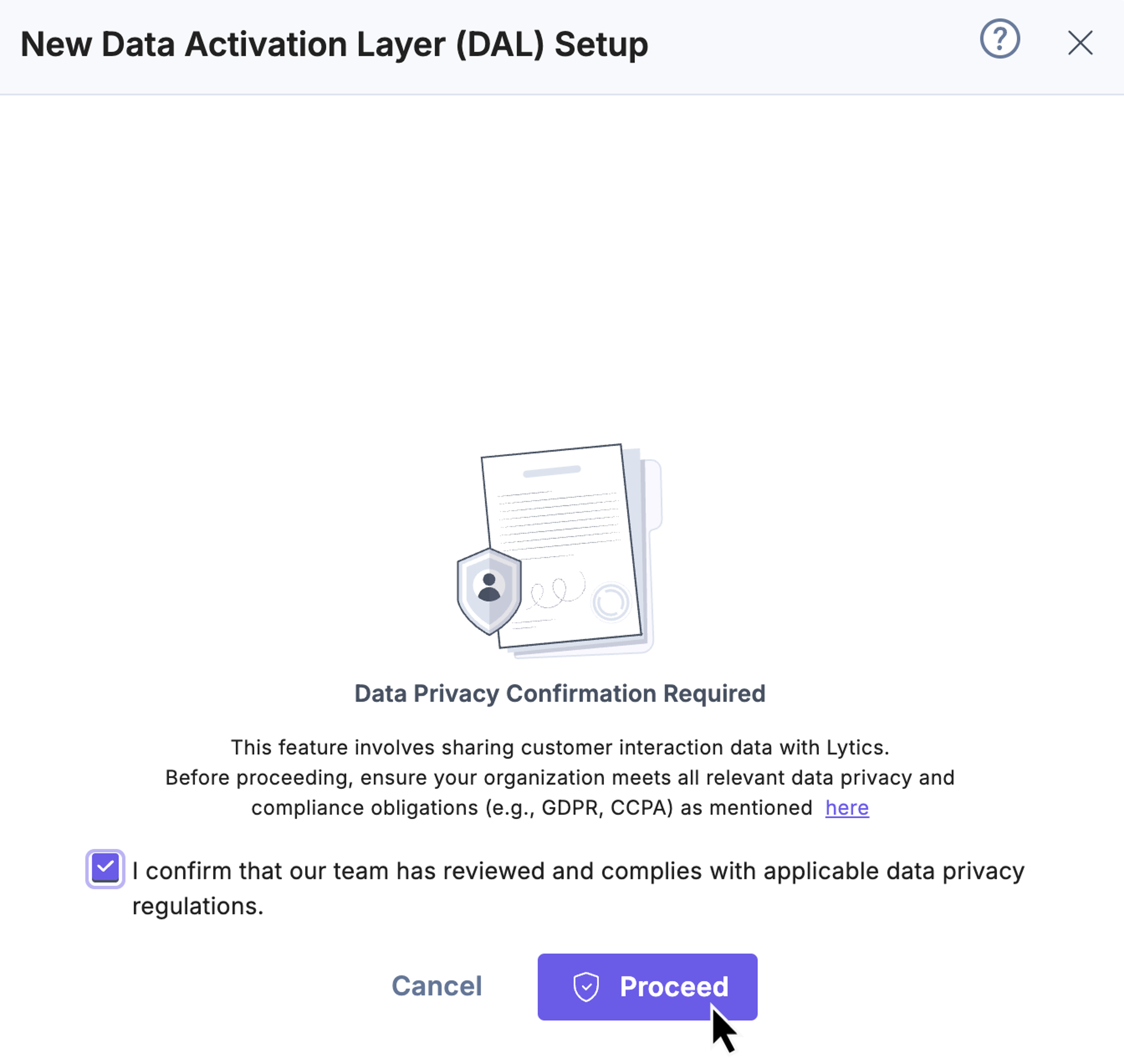 2. Data privacy confirmation step in DAL setup.png