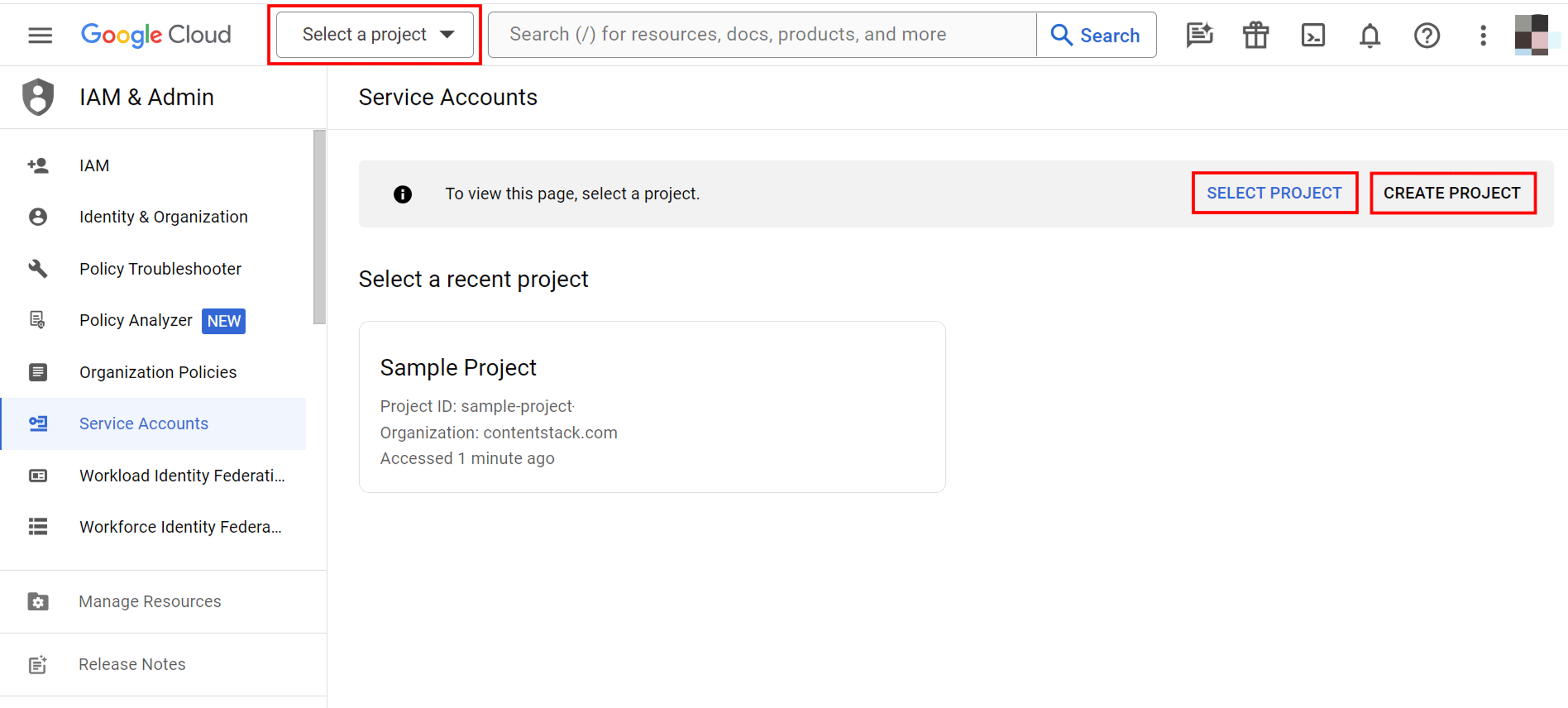 Google-Analytics-Create-Or-Select-Project