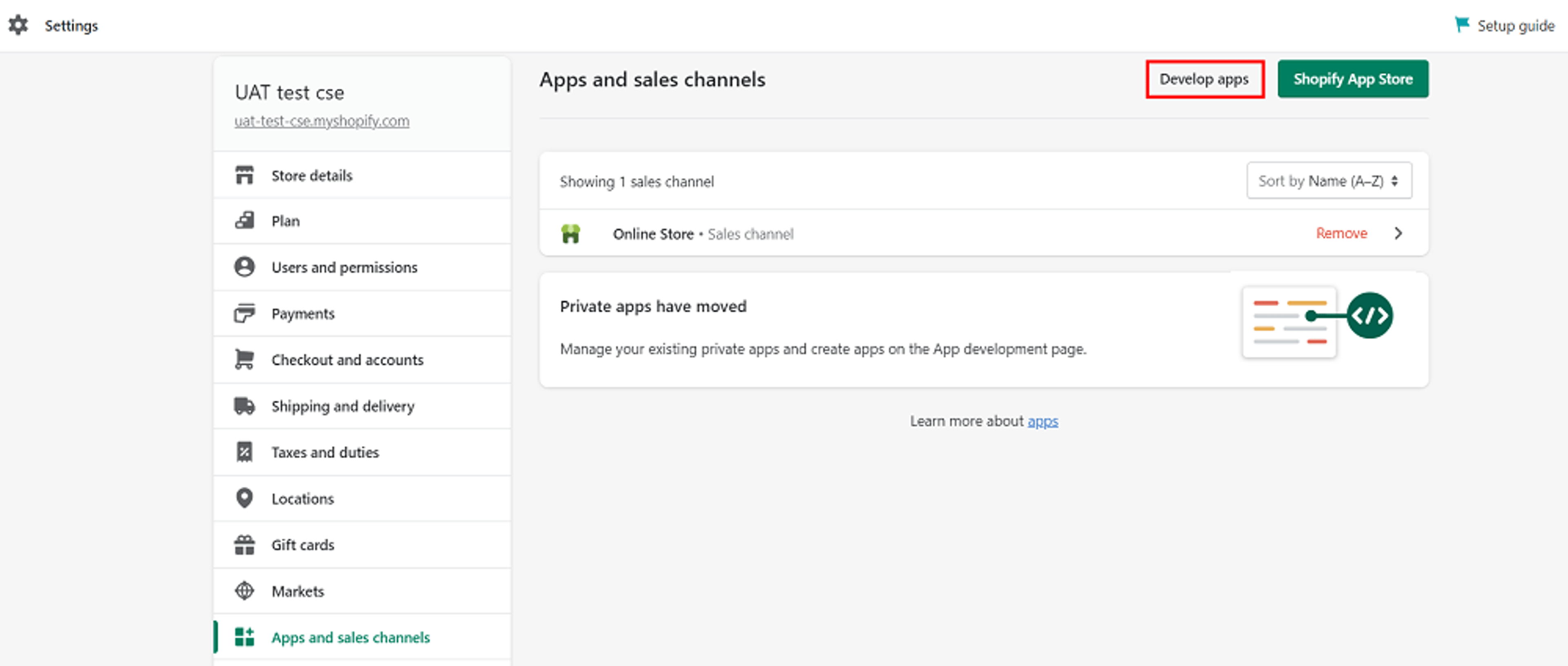 Shopify-Account-Develop-Apps