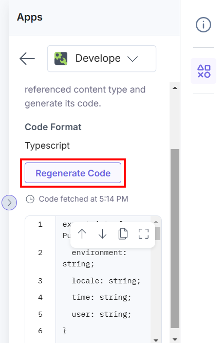 Developer-Tools-Content-Type-Regenerate-Code