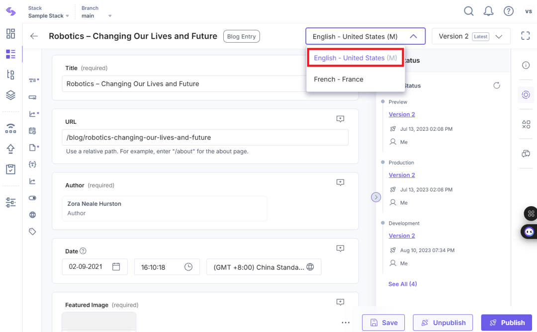 Bulk Delete Localized Entry Versions | Contentstack
