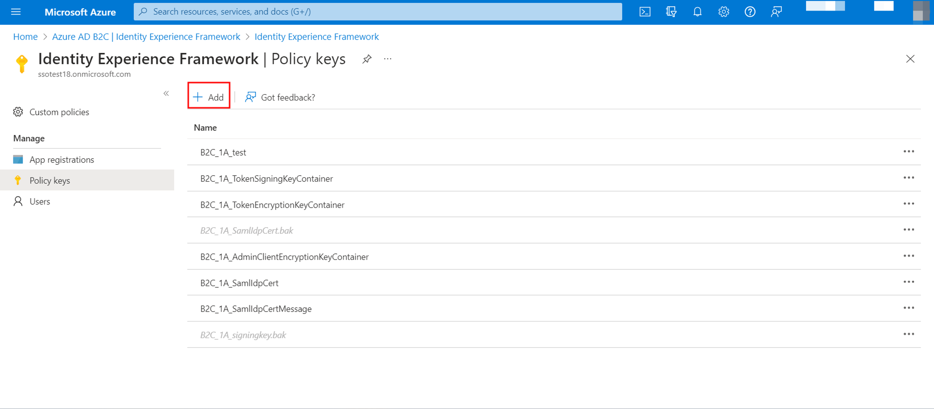 Azure-AD-B2C-add-policy-keys