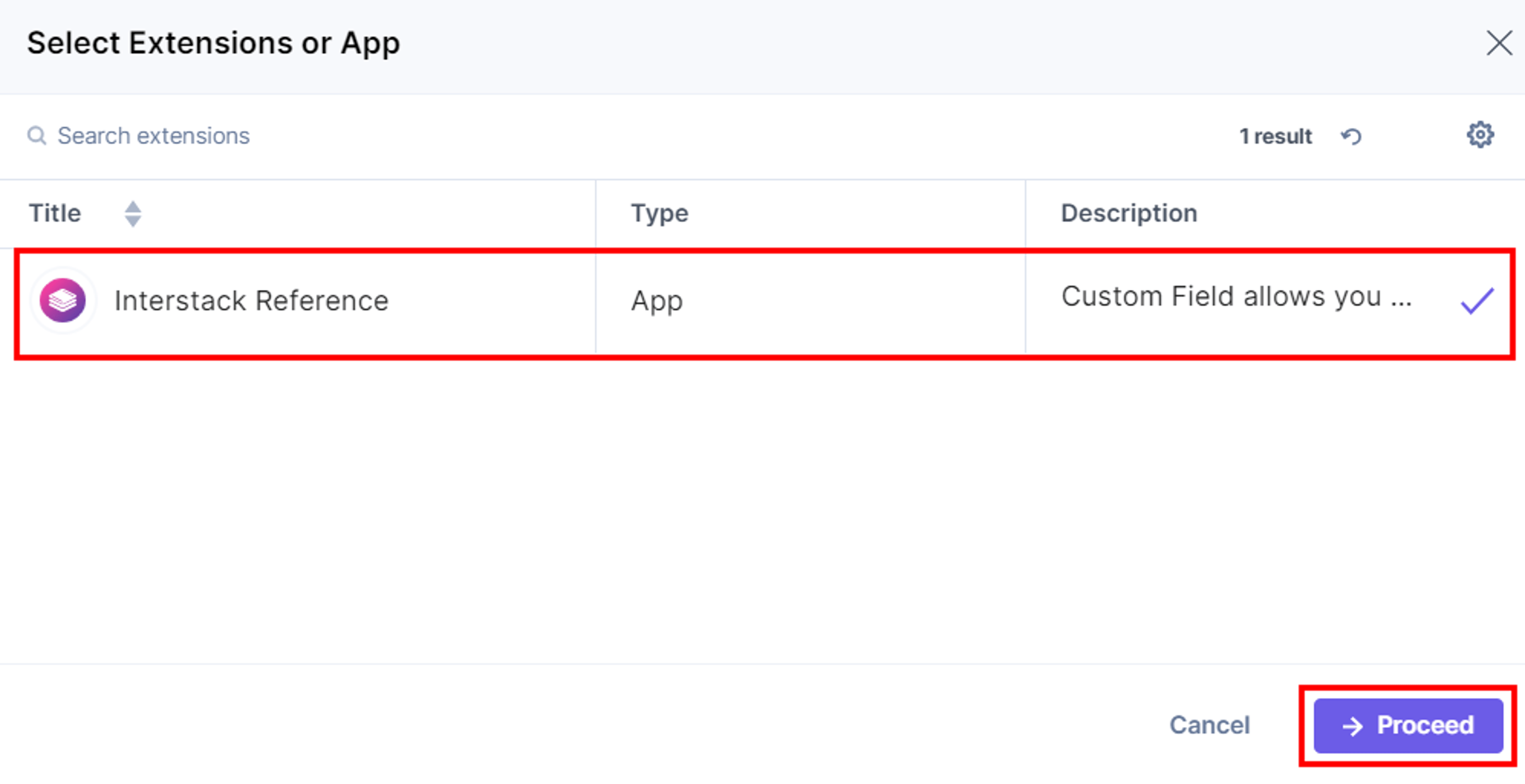 Interstack-Reference-Select-App-In-Custom-Field